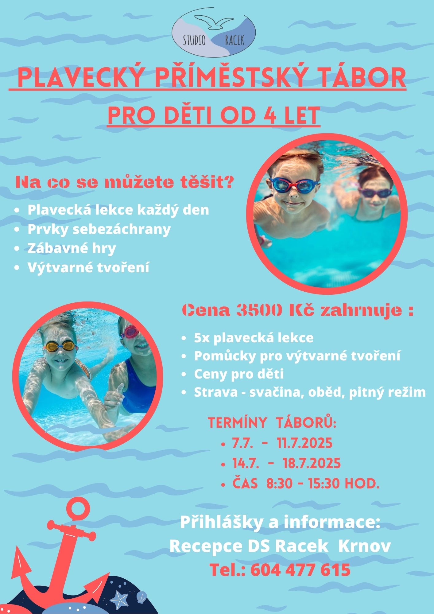 Příměstský prázdninový plavecký tábor